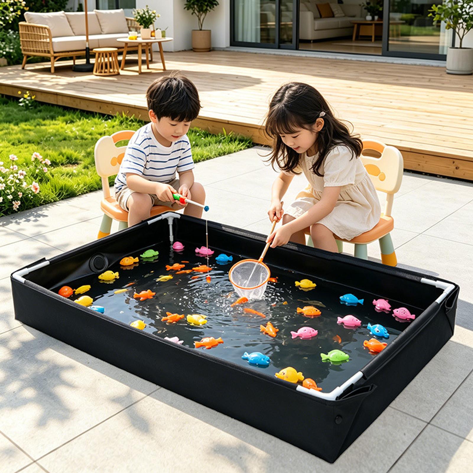 Camping Cooking Table Foldable - 어린이용 접이식 모래놀이터, 배수구가 있는 2-in-1