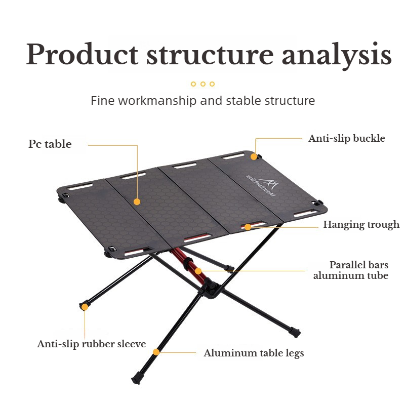 Camping Cooking Table Foldable - MOUNTAINHIKER 휴대용 피크닉 테이블 비치 테이블