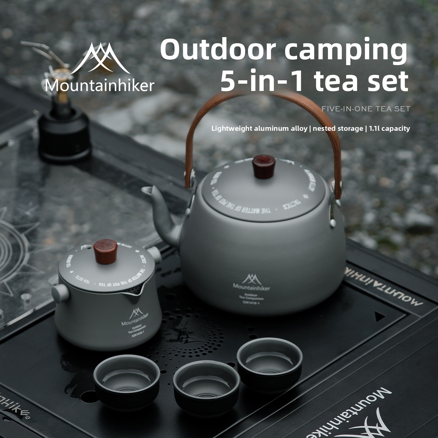Camping Cooking Set 2 Person - 마운틴하이커 아웃도어 휴대용 여행 차 세트