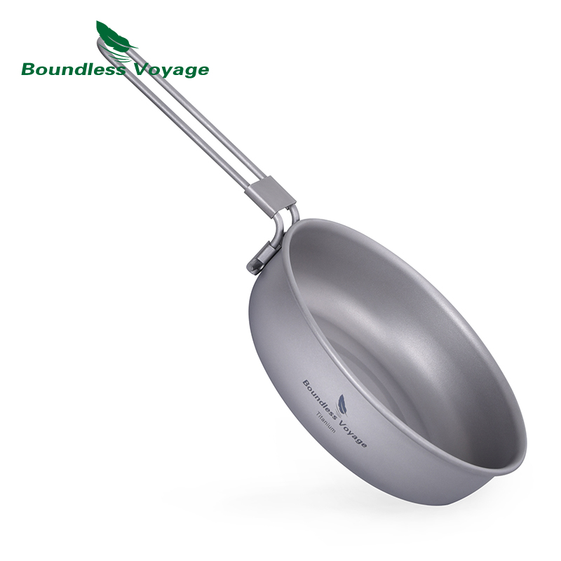 Camping Cooking Pot - 무한 항해 접이식 손잡이가있는 초경량 티타늄