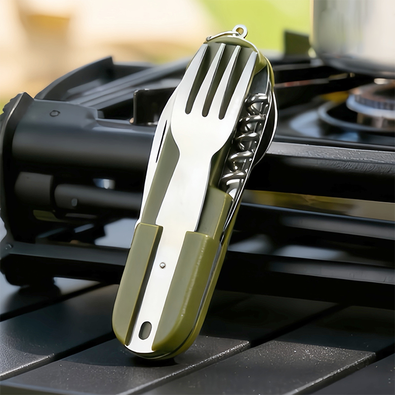 Camping Cooking Set Stainless Steel - 새로운 스테인레스 스틸 7in1 캠핑 식기