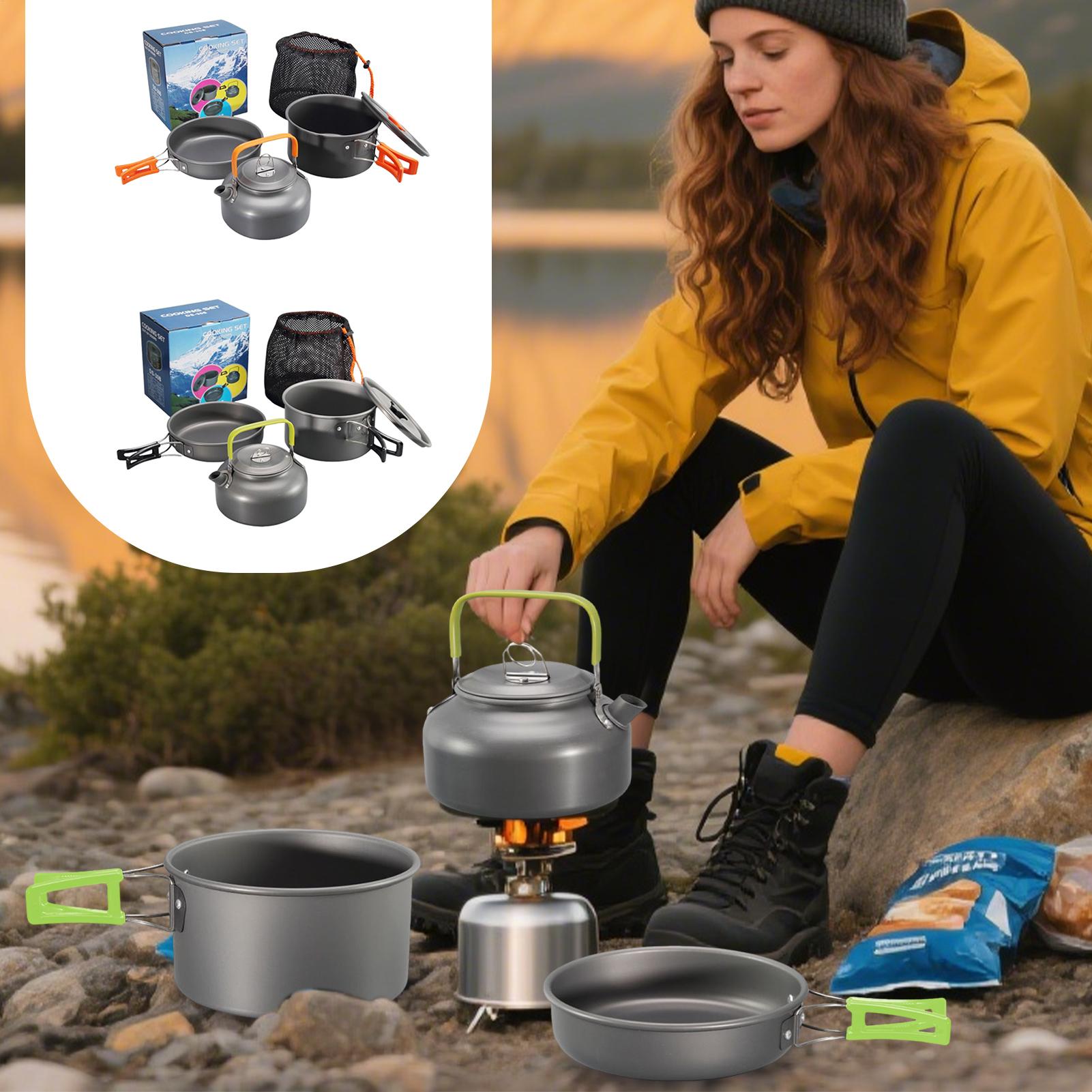 Camping Lightweight Cooking Pot - 캠핑 조리기구 캠핑용 냄비 세트 논스틱