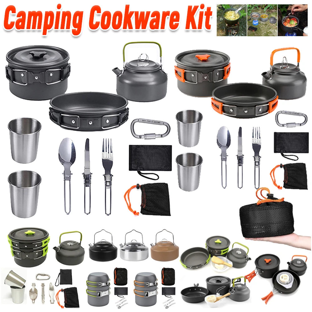 Camping Cooking Lightweight - 캠핑 조리기구 세트 주전자 냄비 프라이팬