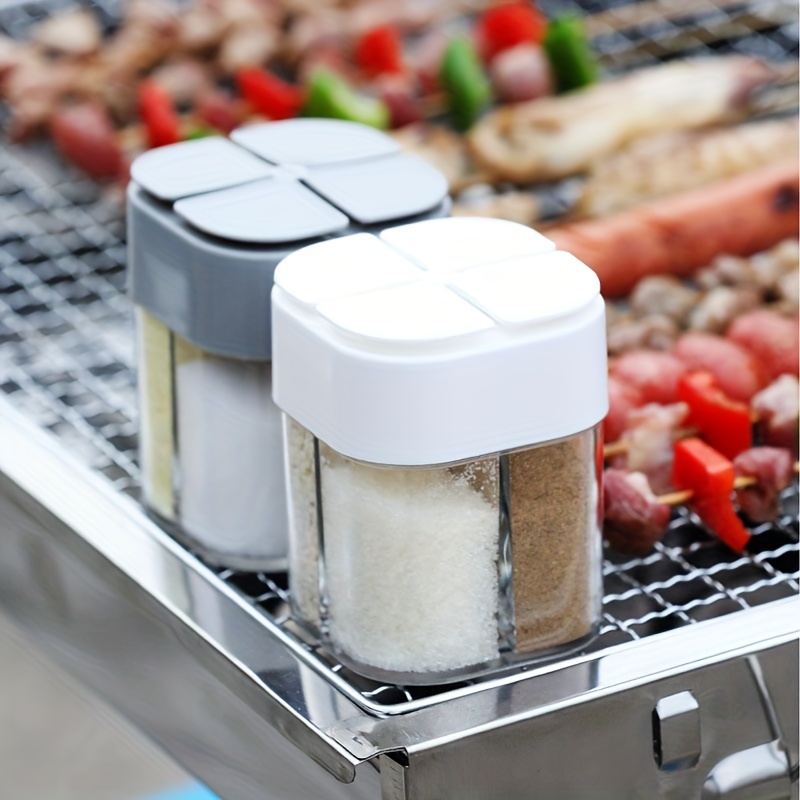 Camping Cooking Set Stainless Steel - 4in1 캠핑 조미료 셰이커 뚜껑이있는 다목적