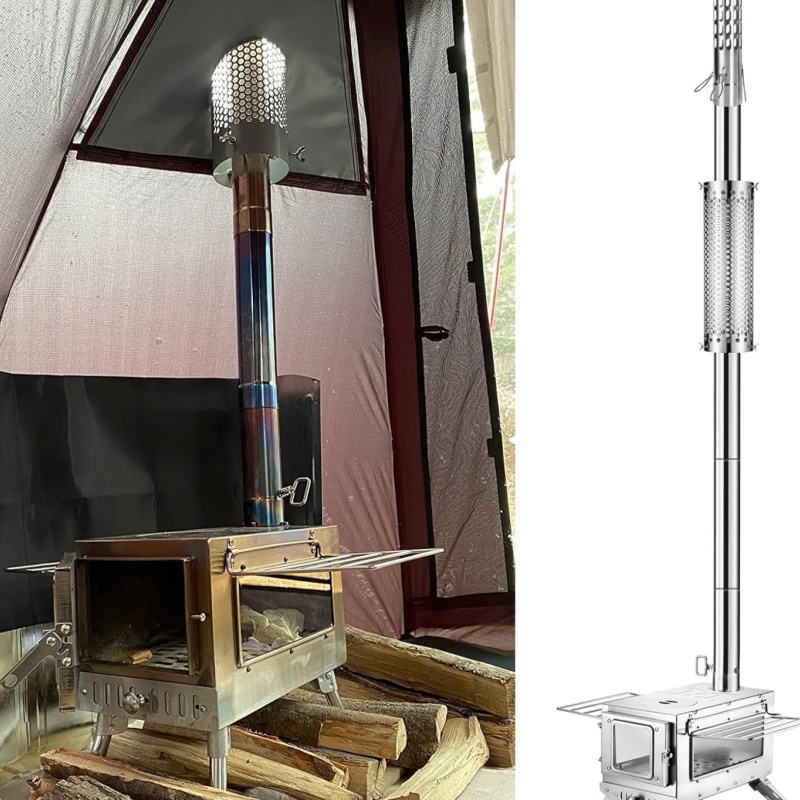 캠핑 스토브 파이프 스테인리스 스틸 굴뚝 튜브 야외 텐 - Camping Cooking Wood Stove 리뷰 및 가격