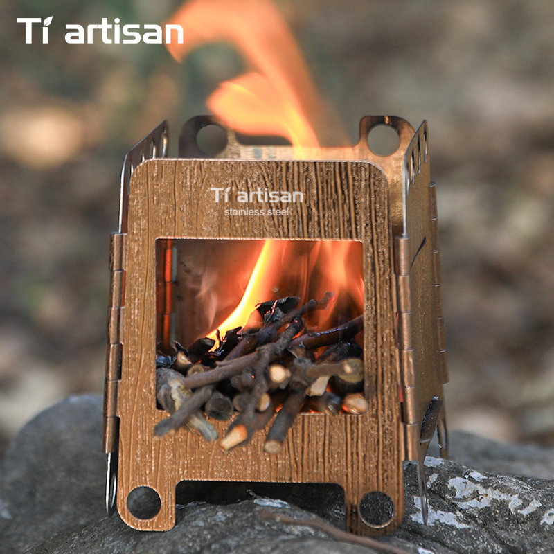 티아티산 스테인리스 스틸 캠핑 스토브 미니 휴대용 다연 - Camping Cooking Wood Stove 리뷰 및 가격