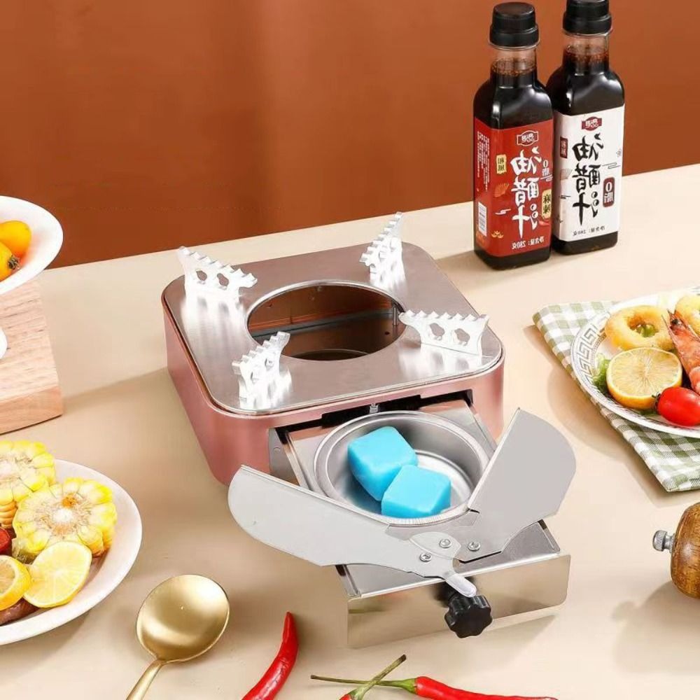 휴대용 사각 스테인리스 스틸 알코올 스토브 서랍형 실버 - Camping Cooking Burner 리뷰 및 가격