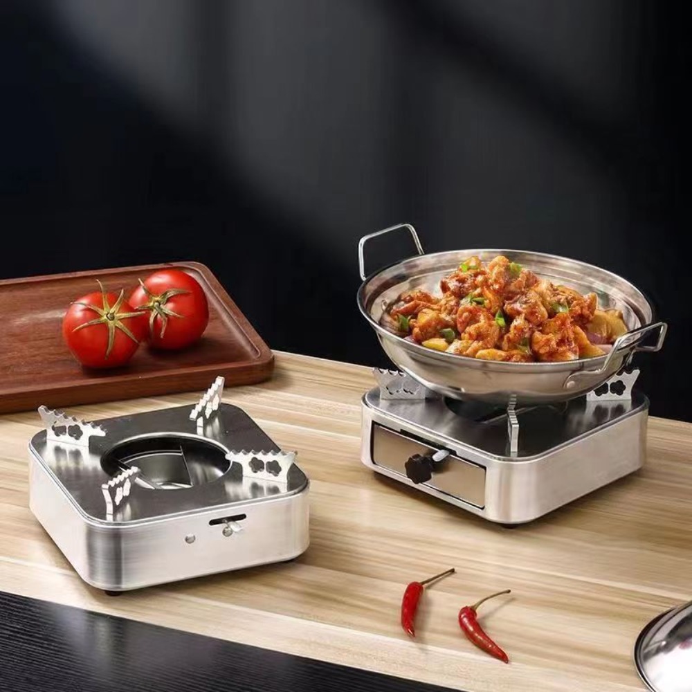 휴대용 사각 스테인리스 스틸 알코올 스토브 서랍형 실버 - Camping Cooking Burner 리뷰 및 가격