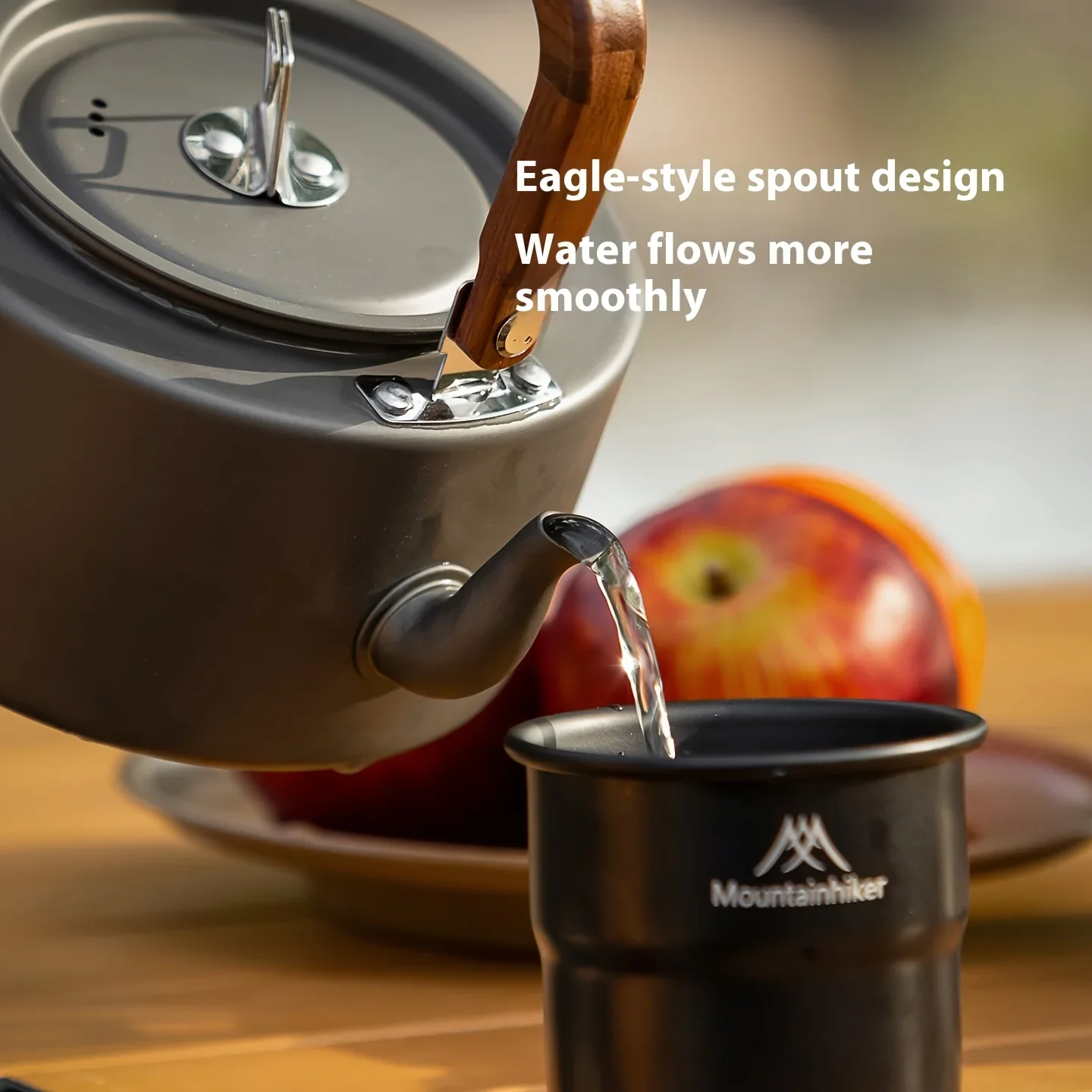캠핑용 주전자-새로운 알루미늄 합금 구조, 나무 손잡이 - Camping Cooking Set 2 Person 리뷰 및 가격