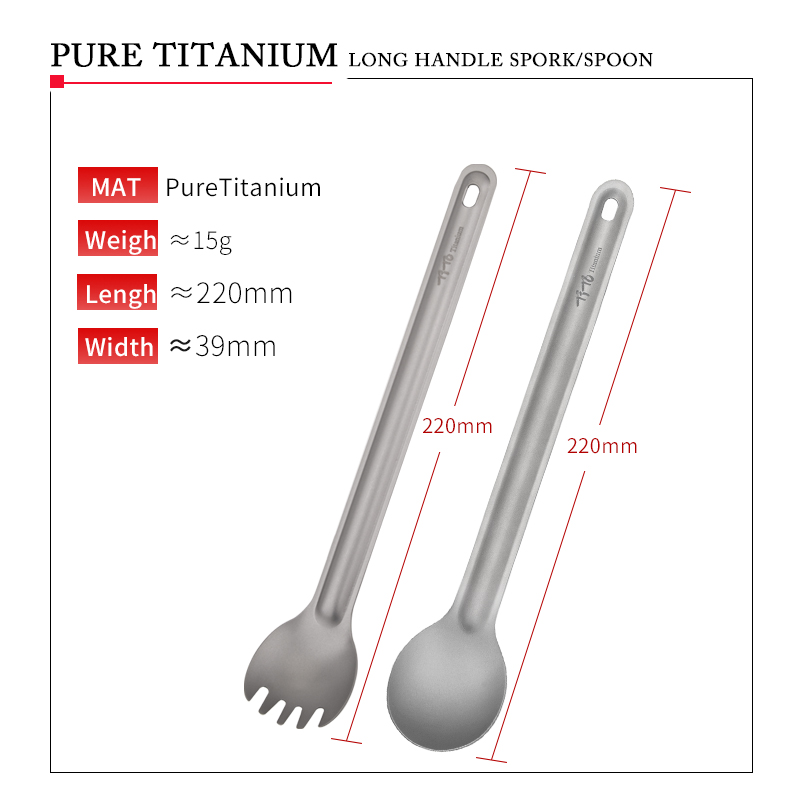 TiTo 티타늄 스포크 스푼 롱 핸들 Outdor 캠핑 - Camping Cooking Gadgets 리뷰 및 가격