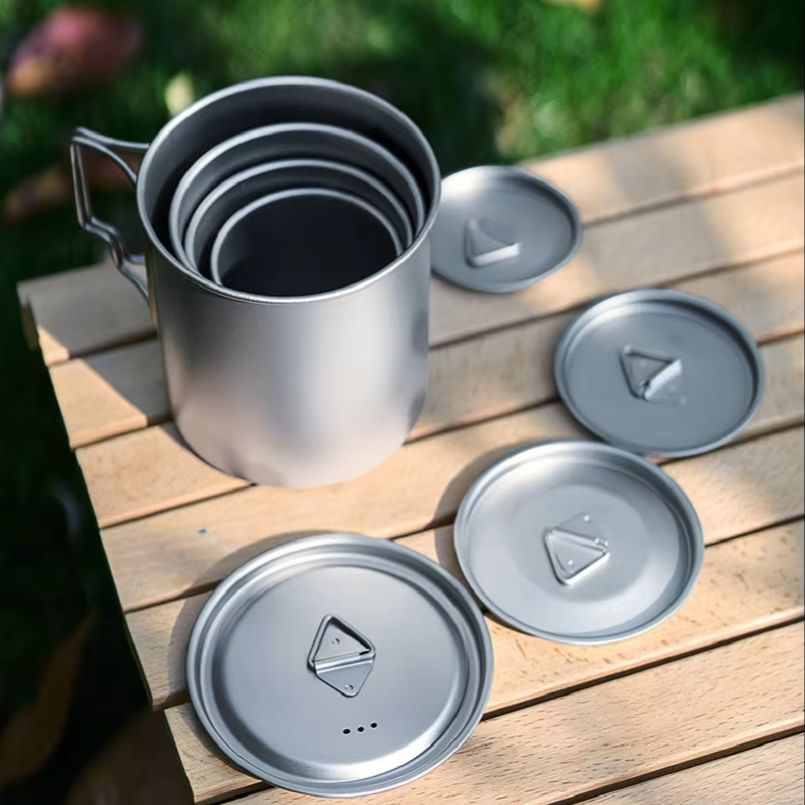 캠핑 티타늄 컵, 요리 냄비, 초경량 접이식 손잡이,  - Camping Cooking Mug 리뷰 및 가격