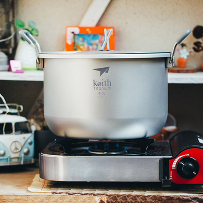 Keith 캠핑 요리 세트, 티타늄 조리기구 스톡 포트 - Camping Cooking Mug 리뷰 및 가격