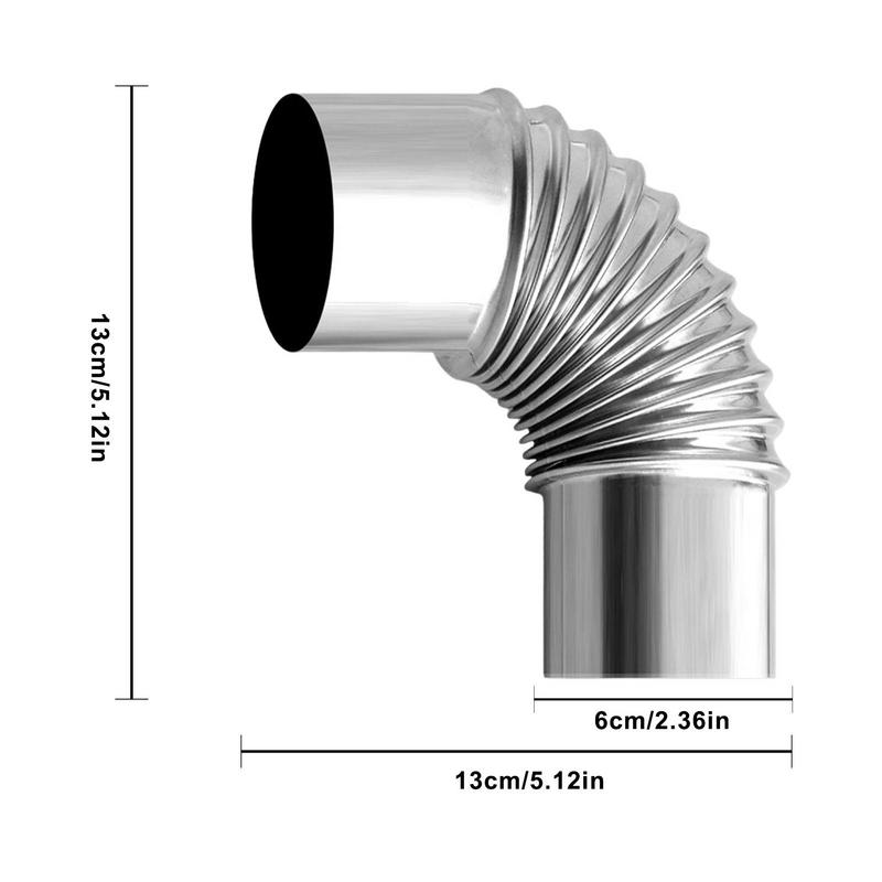 60/75mm 스테인레스 스틸 90도 팔꿈치 굴뚝 라이 - Camping Cooking Wood Stove 리뷰 및 가격