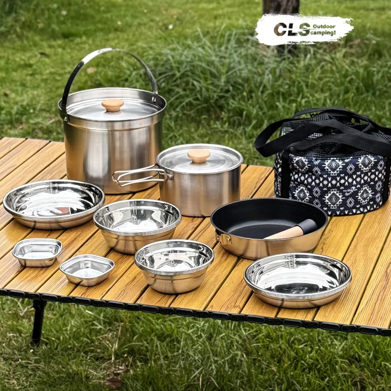 노바나&CLS 22종 스테인리스 스틸 야외 캠핑 냄비  - Camping Cooking Set Stainless Steel 리뷰 및 가격