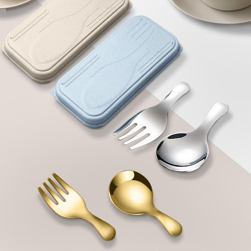 스테인리스 스틸 식기 세트 숟가락 포크 2개 휴대용 박 - Camping Cooking Set Stainless Steel 리뷰 및 가격