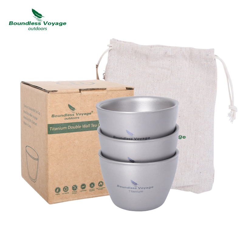 Boundless Voyage 티타늄 이중벽 컵, 티컵 - Camping Cooking Mug 리뷰 및 가격