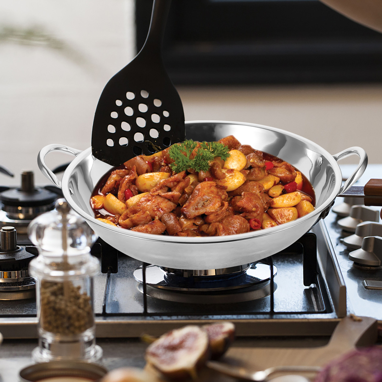 이중 손잡이 스테인리스 스틸 웍 냄비 가정용 주방 금속 - Camping Cooking Pot Stainless Steel 리뷰 및 가격