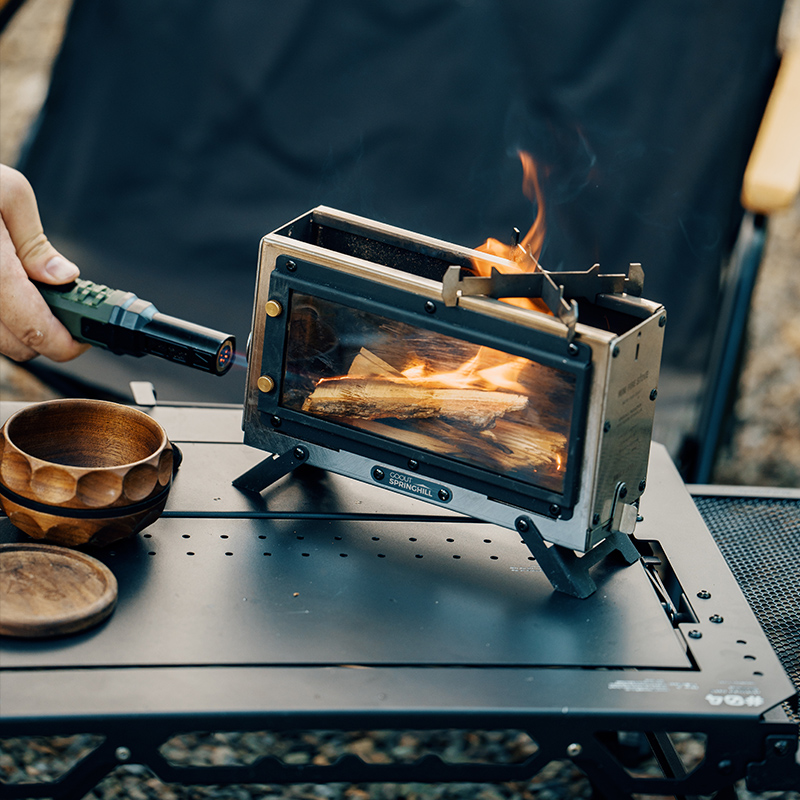 고아웃 스프링힐 나무 난로 휴대용 장작 사각 난로 스테 - Camping Cooking Wood Stove 리뷰 및 가격