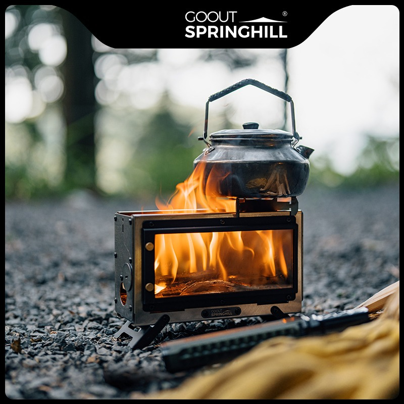 고아웃 스프링힐 나무 난로 휴대용 장작 사각 난로 스테 - Camping Cooking Wood Stove 리뷰 및 가격