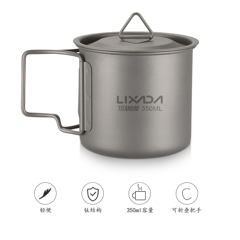 Lixada 접이식 손잡이가 있는 초경량 티타늄 컵,  - Camping Cooking Mug 리뷰 및 가격