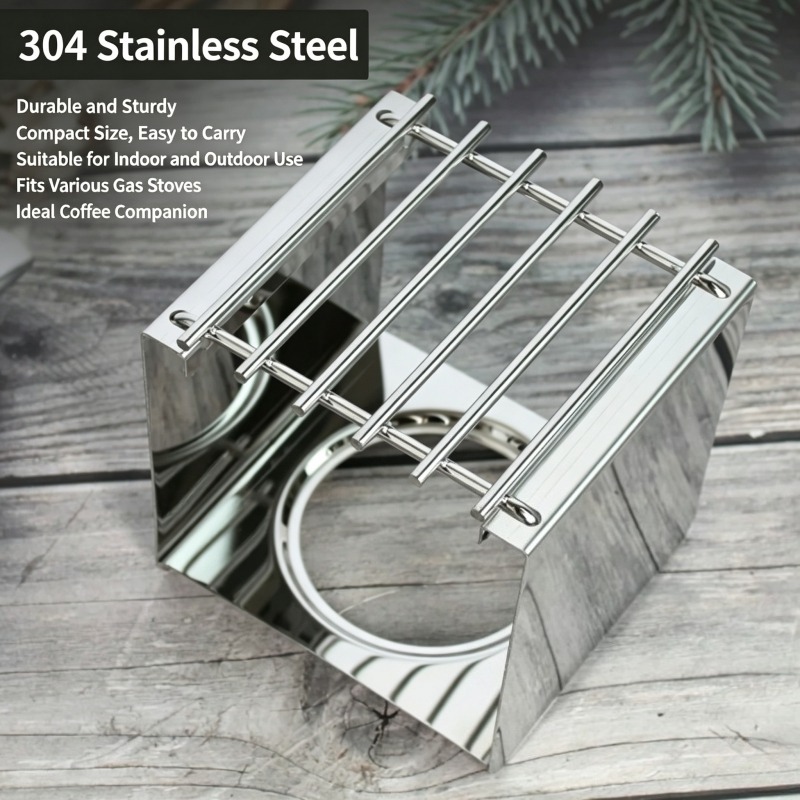 스테인리스 스틸 사각 커피 스토브 스탠드, 모카 포트  - Camping Cooking Gear 리뷰 및 가격