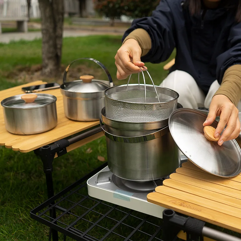 2026 새로운 야외 스테인레스 스틸 냄비 세트 캠핑  - Camping Cooking Pot Stainless Steel 리뷰 및 가격