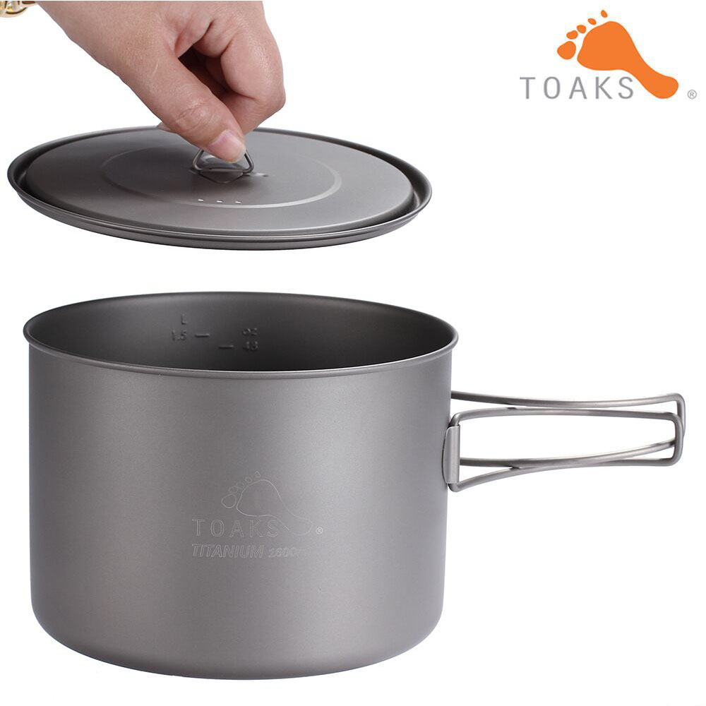 TOAKS-야외 캠핑 3 인 1 티타늄 냄비 1600m - Camping Cooking Gear 리뷰 및 가격