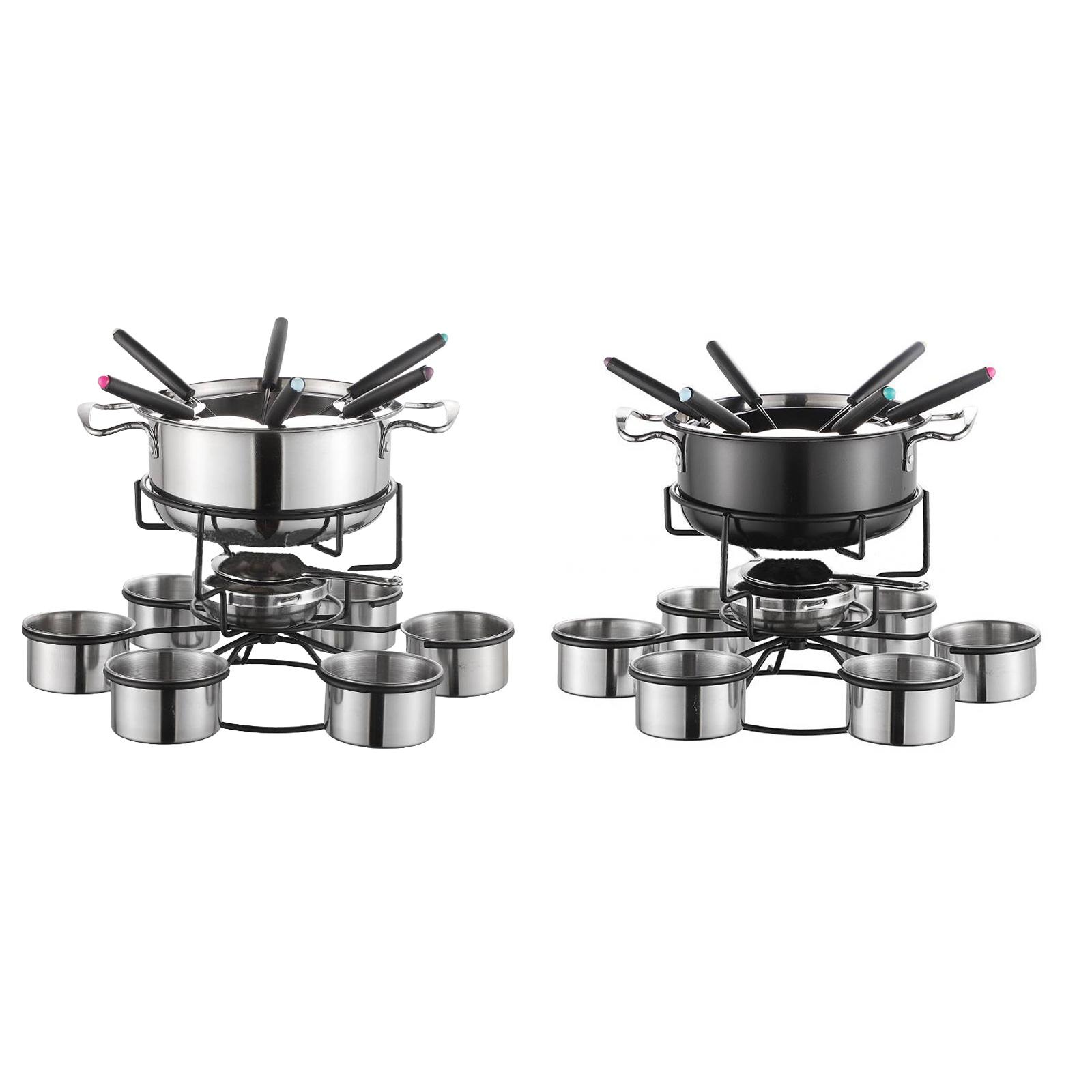퐁듀 냄비 세트 요리 스토브 두꺼운 다기능 안정적인 멜 - Camping Cooking Set Stainless Steel 리뷰 및 가격
