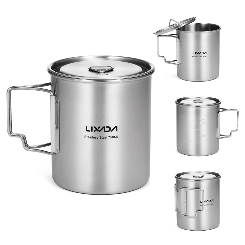 Lixada 야외 스테인레스 스틸 물컵 머그잔, 접이식 - Camping Cooking Mug 리뷰 및 가격