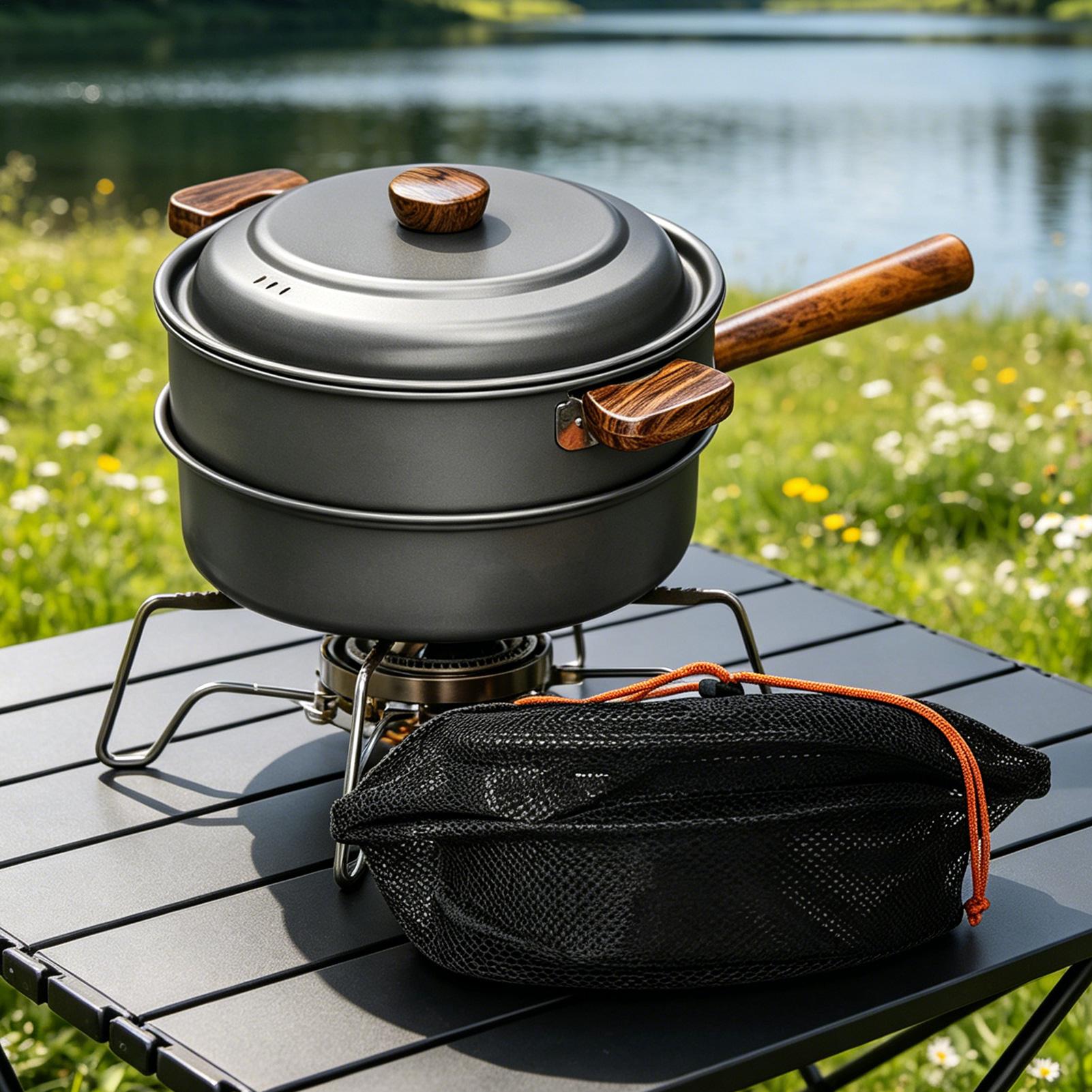 캠핑 냄비 휴대용 대형 경량 이중층 찜기 2-3인용 캠 - Camping Lightweight Cooking Pot 리뷰 및 가격