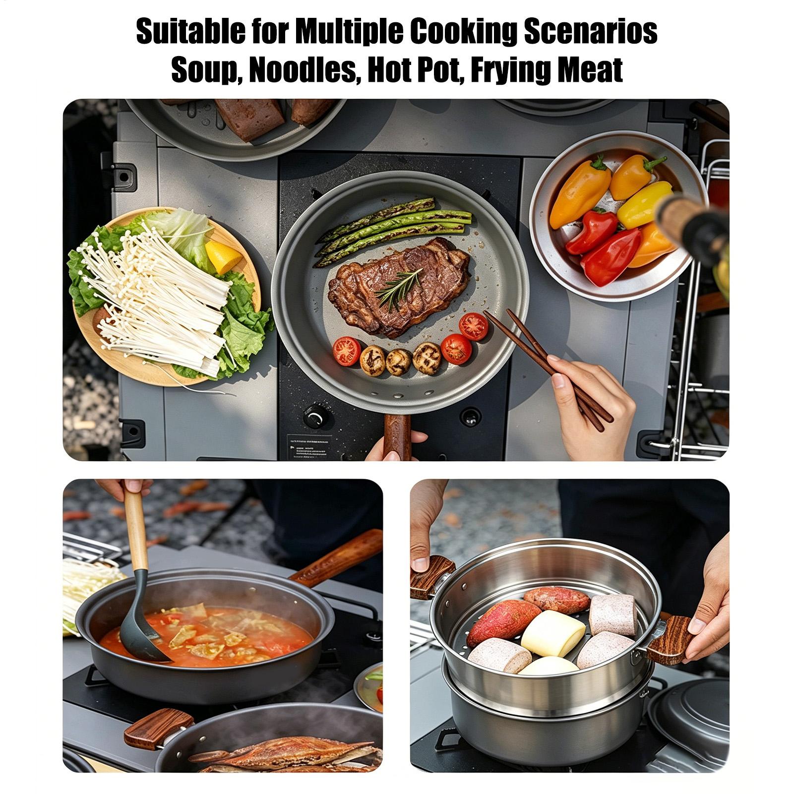 캠핑 냄비 휴대용 대형 경량 이중층 찜기 2-3인용 캠 - Camping Lightweight Cooking Pot 리뷰 및 가격