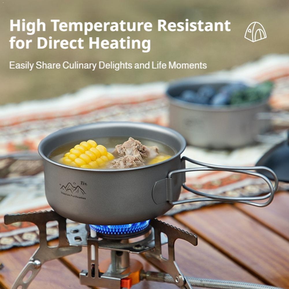 초경량 티타늄 백패킹 조리기구, 야외 하이킹 요리를 위 - Camping Cooking Set Stainless Steel 리뷰 및 가격