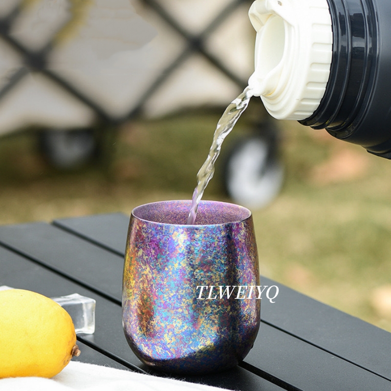 순수 티타늄 냉음료 머그컵, 타원형 240ml 가정용  - Camping Cooking Pot 리뷰 및 가격