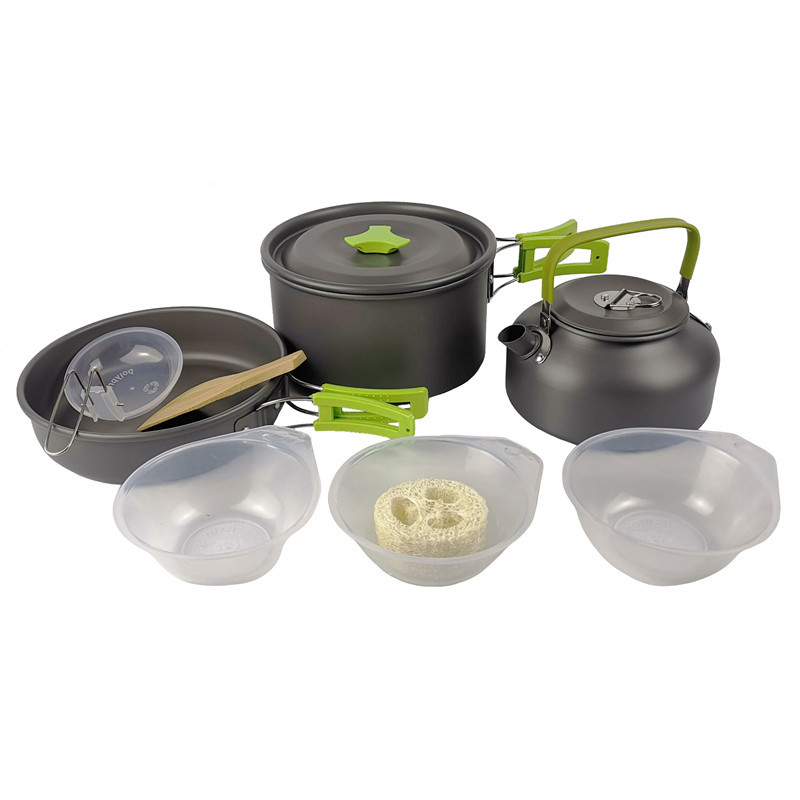 야외 캠핑 조리기구 키트 알루미늄 요리 냄비 세트 물  - Camping Cooking Box Set 리뷰 및 가격