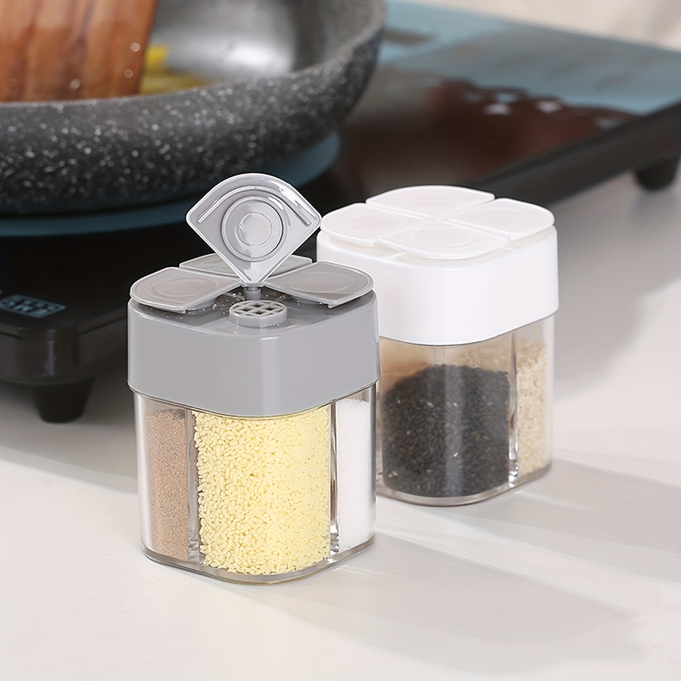 4in1 캠핑 조미료 셰이커 뚜껑이있는 다목적 양념 항 - Camping Cooking Set Stainless Steel 리뷰 및 가격