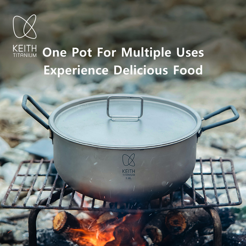 KEITH 1.8L 순수 티타늄 요리 냄비 휴대용 캠핑 - Camping Cooking Pot 리뷰 및 가격