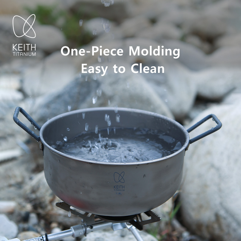 KEITH 1.8L 순수 티타늄 요리 냄비 휴대용 캠핑 - Camping Cooking Pot 리뷰 및 가격