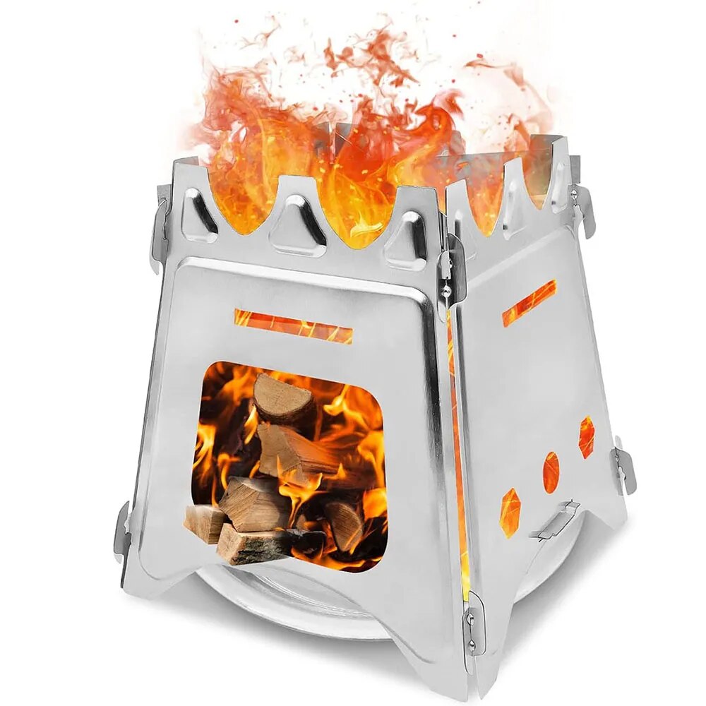 휴대용 캠핑 나무 스토브, 스테인레스 스틸 접이식 경량 - Camping Cooking Wood Stove 리뷰 및 가격